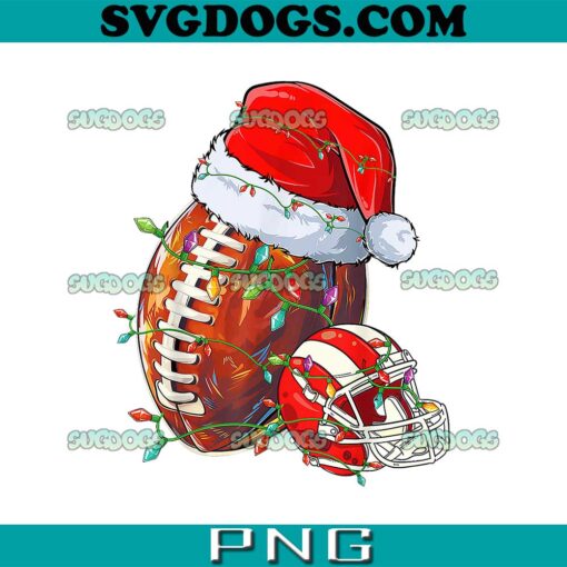 Santa’s Favorite Football Player Christmas PNG