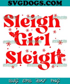 Sleigh Girl Sleigh SVG, Santa Reindeer SVG PNG EPS DXF