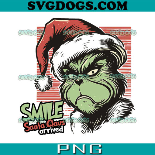 Smile Santa Claus Arrived PNG, Christmas Of The Grinch PNG, Grinchmas Collecction With Santa Hat PNG