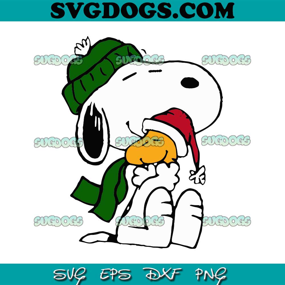 Snoopy Dog Woodstock Christmas SVG