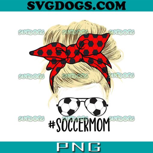 Soccer Mom Messy Bun Blonde Hair PNG