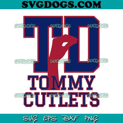 TD Tommy Cutlets Football SVG, NY Italian Hand Gesture Quarterback SVG PNG EPS DXF