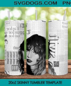 Taylor Swift Newspaper Cutouts 20oz Tumbler Wrap PNG File