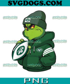 The Grinch Boy New York Jets Drink Coffee PNG, Boujee Grinch New York Jets PNG