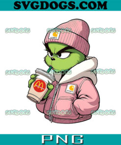 The Grinch Drink Mcdonald PNG, Christmas Mcdonald PNG, Carhartt Grinch Coffee PNG