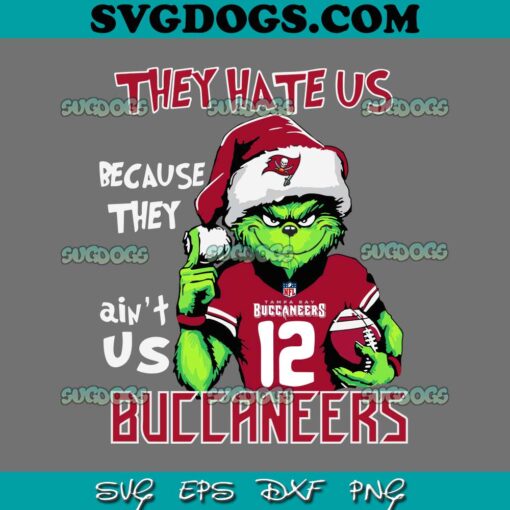 They Hate Us Because They Aint Us Buccaneers SVG, Grinch Tampa Bay Buccaneers Christmas SVG PNG EPS DXF