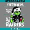 They Hate Us Because They Aint Us Jaguars SVG, Grinch Jacksonville Jaguars Christmas SVG PNG EPS DXF