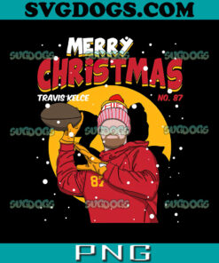 Travis Kelce Merry Christmas PNG, Kansas City Chiefs Christmas PNG