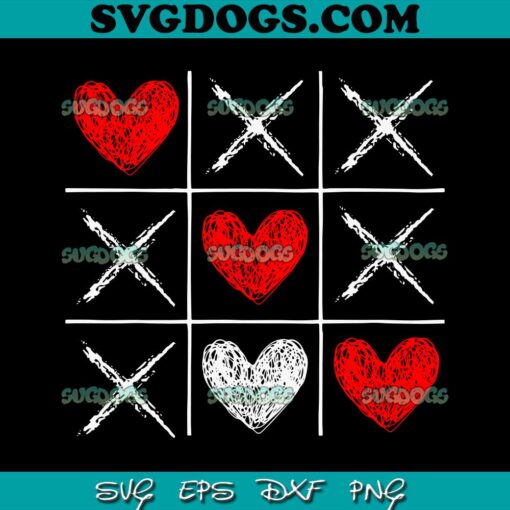 Valentines Day Tic Tac Toe XO XO SVG, Funny Valentine SVG PNG EPS DXF