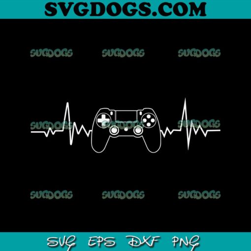 Video Game Heartbeat SVG PNG, Funny Gaming SVG, Game SVG PNG EPS DXF