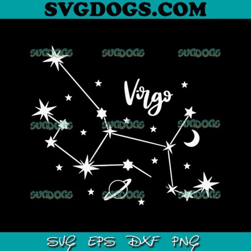 Virgo SVG PNG, Virgo Constellation SVG, Virgo Astrology Teacher SVG PNG EPS DXF