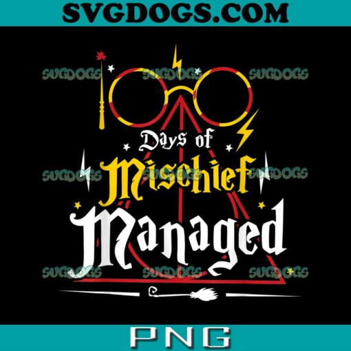 100 Days Of School Mischief Managed PNG, Harry Potter PNG