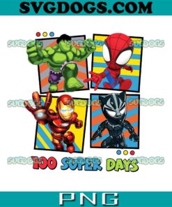 100 Super Days PNG, Spiderman 100 Days Of School PNG, Spider Hero Back To School PNG