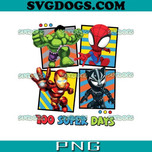 100 Super Days PNG, Spiderman 100 Days Of School PNG, Spider Hero Back To School PNG