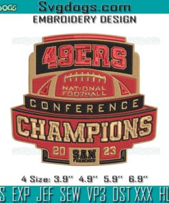 49ers NFC Champs 2023 San Francisco Football Embroidery, San Francisco 49ers Embroidery