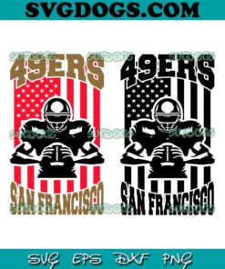 49ers San Francisco Flag Player Football SVG Bundle, San Francisco 49ers SVG PNG EPS DXF