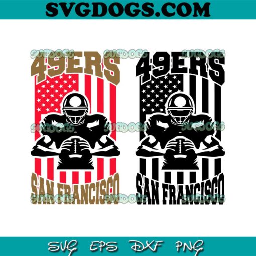 49ers San Francisco Flag Player Football SVG Bundle, San Francisco 49ers SVG PNG EPS DXF