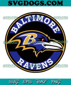 Baltimore Ravens Circle Logo SVG, Baltimore Ravens NFL SVG PNG EPS DXF