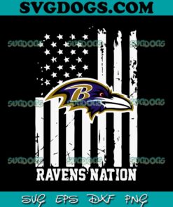 Baltimore Ravens Nations Football Us Flag SVG, Baltimore Ravens SVG PNG EPS DXF