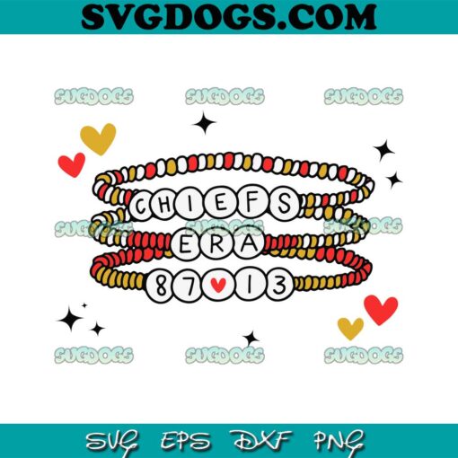 Chiefs Era 87 Love 13 SVG, Bracelet Travis Kelce Swift SVG PNG EPS DXF