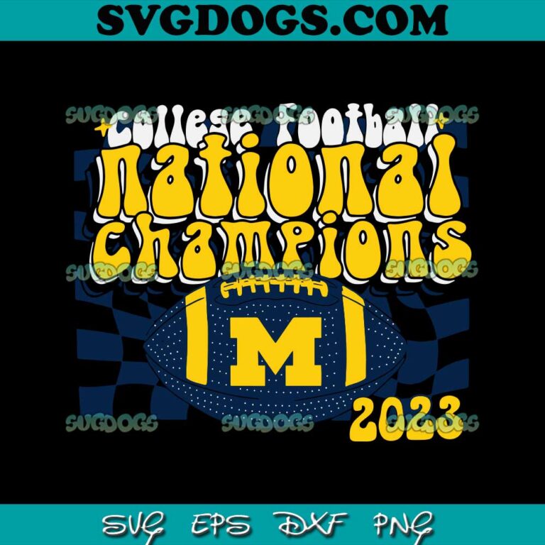 College Football Playoff 2023 National Champions Michigan SVG