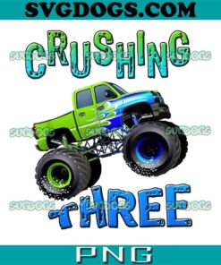 Crushing Three Boys PNG, 3rd Birthday Monster Truck PNG