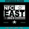 Dallas Cowboys NFC East Champions 2023 SVG File, Dallas Cowboys SVG PNG DXF EPS