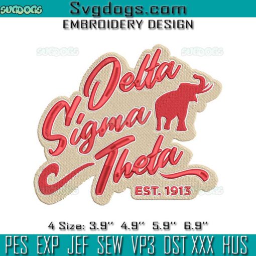 Delta Sigma Theta Est 1913 Embroidery