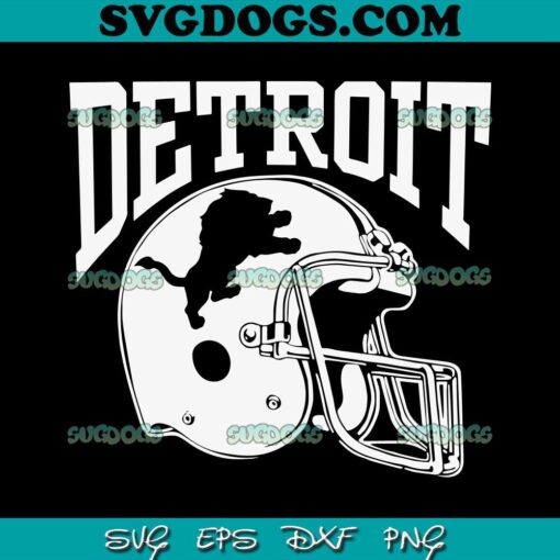 Detroit Lions Football Helmet SVG, Detroit Lions SVG PNG EPS DXF