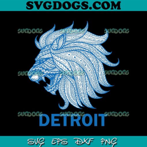 Detroit Lions Football Logo SVG, Detroit SVG PNG EPS DXF