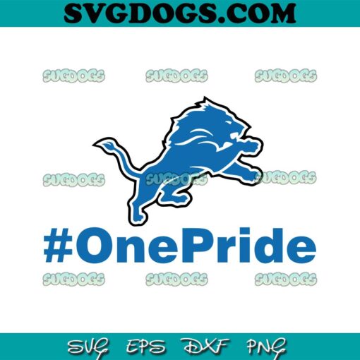 Detroit Lions One Pride SVG, Detroit Lions NFL SVG PNG EPS DXF