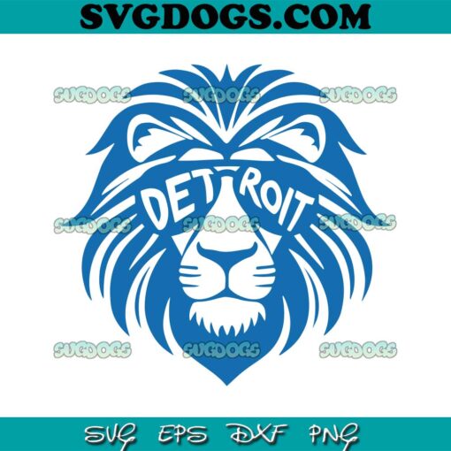 Football Lion Head Detroit SVG Cricut