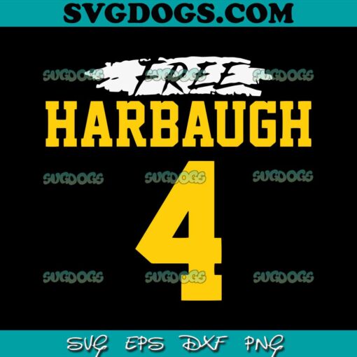 Free Harbaugh 4 Football Coach Michigan SVG, Michigan Wolverines SVG PNG DXF EPS