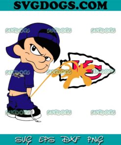 Funny Boy Baltimore Ravens Piss On Kansas City Chiefs SVG, Baltimore Ravens Peeing On Kansas City Chiefs SVG PNG EPS DXF