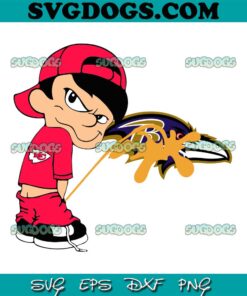 Funny Boy Kansas City Chiefs Piss On Baltimore Ravens SVG, Kansas City Chiefs Peeing On Baltimore Ravens SVG PNG EPS DXF