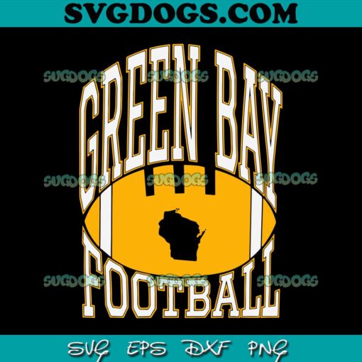 Green Bay Football Map SVG, Green Bay Packers SVG PNG EPS DXF