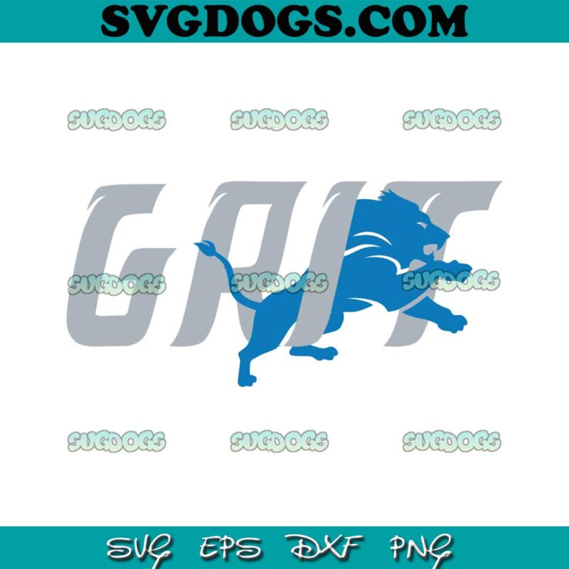 Grit Detroit Lions Football Svg