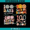Groovy 100th Day Of School PNG Bundle, Disco 100th Day Teacher PNG
