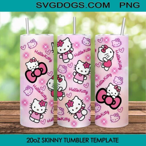 Hello Kitty Valentines 20oz Tumbler Wrap PNG File