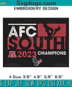 Houston Texans 2023 AFC South Champions Embroidery