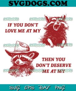 If You Dont Love Me At My SVG, Then You Don’t Deserve Me At My SVG, Funny Raccoon SVG PNG DXF EPS