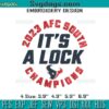 Houston Texans 2023 AFC South Champions Embroidery