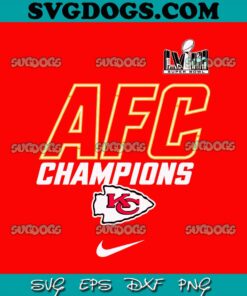 Kansas City Chiefs 2023 AFC Champions Iconic SVG, Super Bowl LVIII SVG PNG EPS DXF