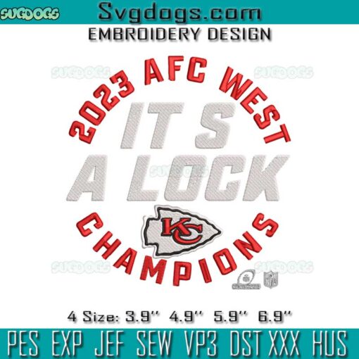 Kansas City Chiefs 2023 AFC West Division Champions Embroidery