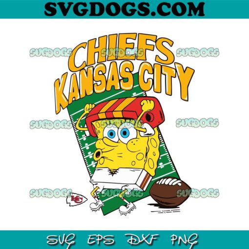 Kansas City Chiefs Super Bowl LVIII Spongebob SVG, Spongebob Chiefs SVG PNG EPS DXF