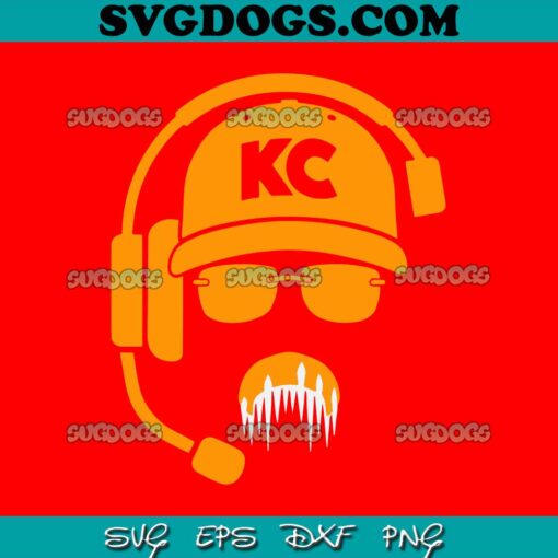 Kansas City Icicle Stache Coach SVG, Coach Icicle Mustache Kansas City football SVG PNG EPS DXF