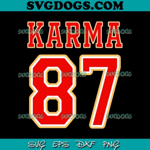 Karma 87 SVG, Travis Kelce Kansas City Football SVG PNG EPS DXF