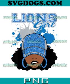 Lions Girl Sports PNG, Detroit Lions Girl PNG