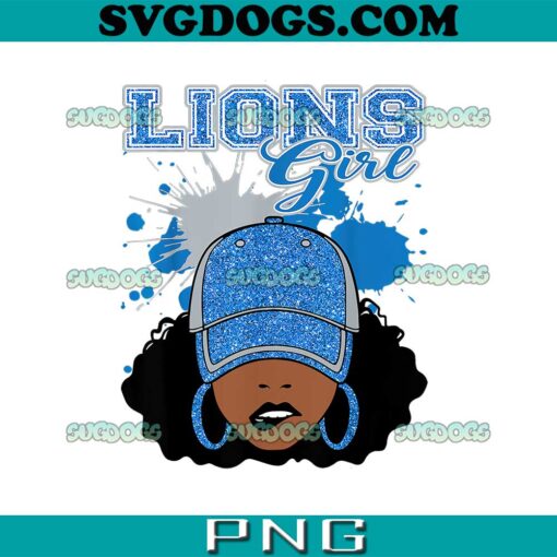 Lions Girl Sports PNG, Detroit Lions Girl PNG