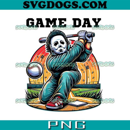 Michael Myers Game Day PNG, Michael Myers Play Baseball PNG